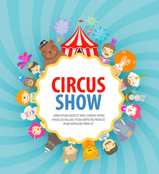 Circus vector logo design template. festival or holiday icons — Stock Vector