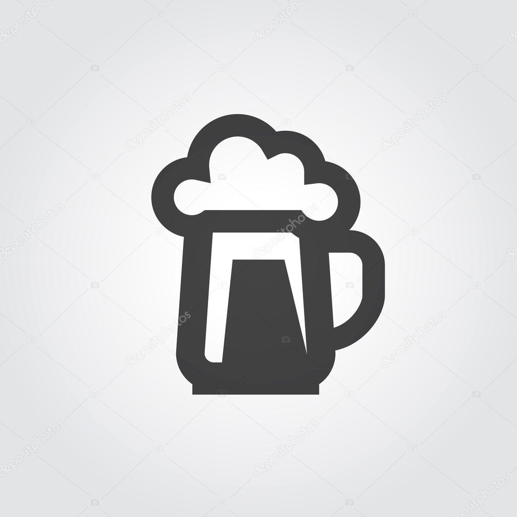 beer, ale vector logo design template. alcohol drink or pub icon