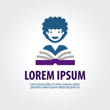 Eğitim vektör logo tasarım şablonu. kitap veya kitaplıktaki simgesi