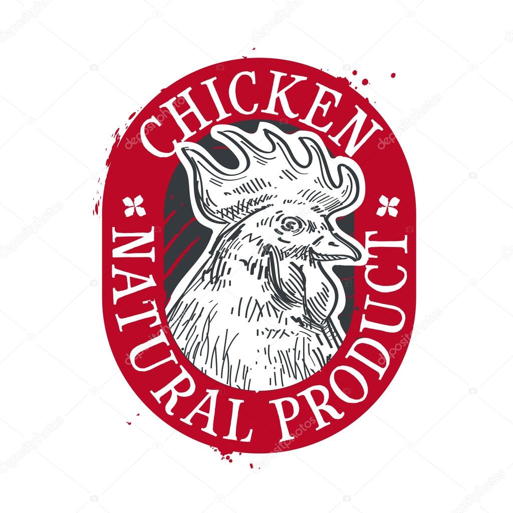 chicken vector logo design template. food or farm icon