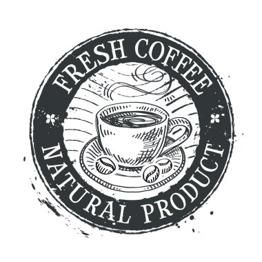 Kahve Kupası vektör logo tasarım şablonu. kafe ya da kahvehane simgesi