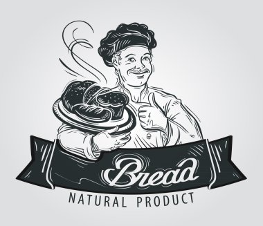 ekmek vektör logo tasarım şablonu. pasta veya fırın simgesi