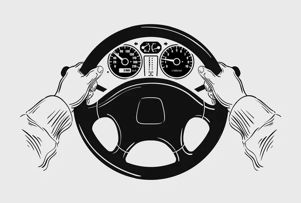 Samochodu. Ręcznie rysowane jazdy szkic ilustracji wektorowych — Wektor stockowy