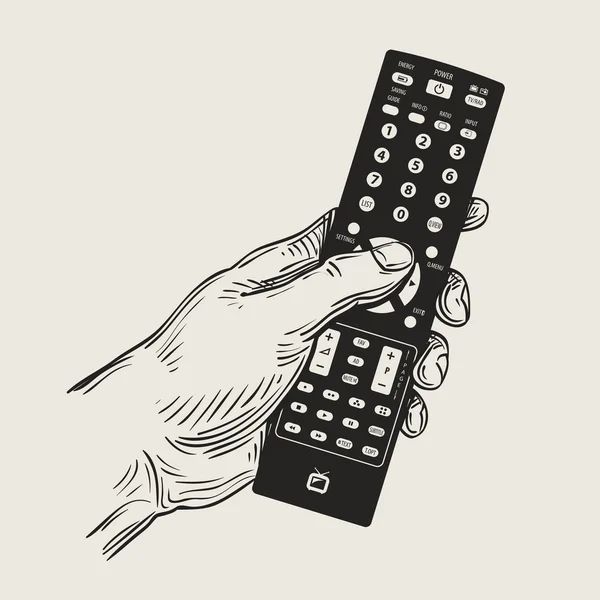 Control remoto manual. ilustración vectorial — Vector de stock