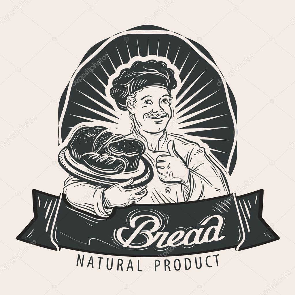 Bread vector logo design template. Cooking or bakery icon