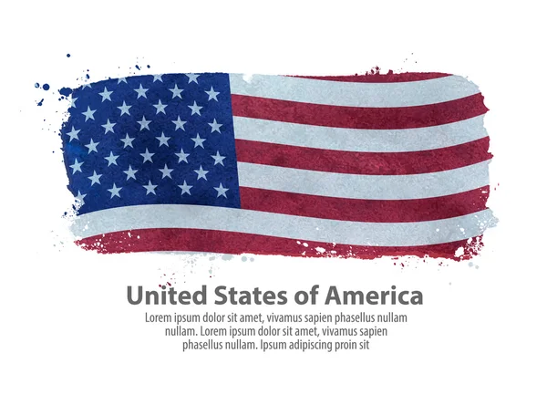 ABD bayrağı. vektör çizim — Stok Vektör