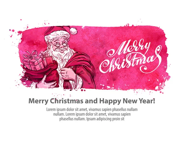 Merry Christmas and happy new year. vector illustration — Stock Vector