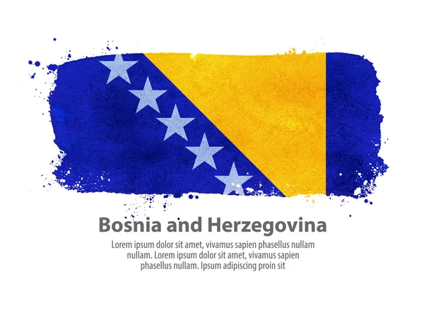 Bósnia e Herzegovina Bandeira —  Vetores de Stock