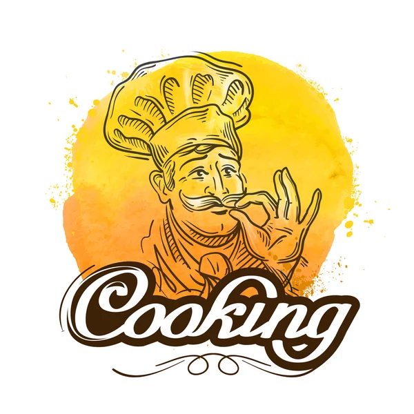 Restaurante vector logotipo diseño plantilla. cocina, chef o icono de menú — Vector de stock