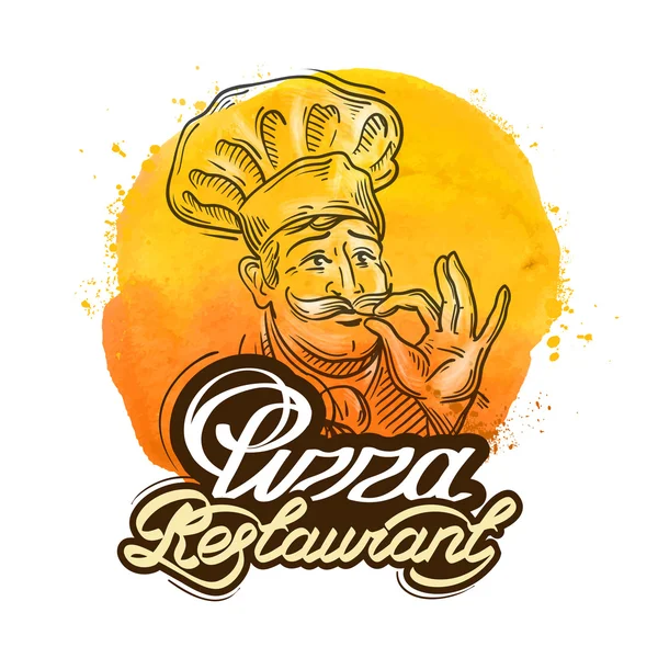 Pizza restauracja wektor logo szablon projektu. Strona główna do pieczenia lub kawiarni, Knajpka, diner ikona — Wektor stockowy