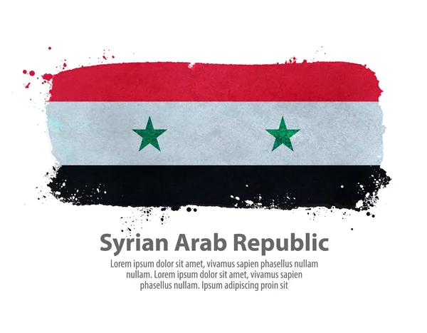 Flagge Syriens. Vektorillustration — Stockvektor