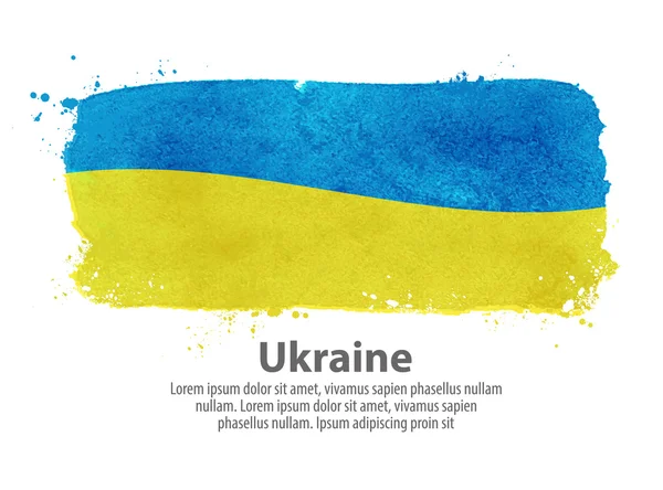 Flagga Ukraina. Vektor illustration — Stock vektor