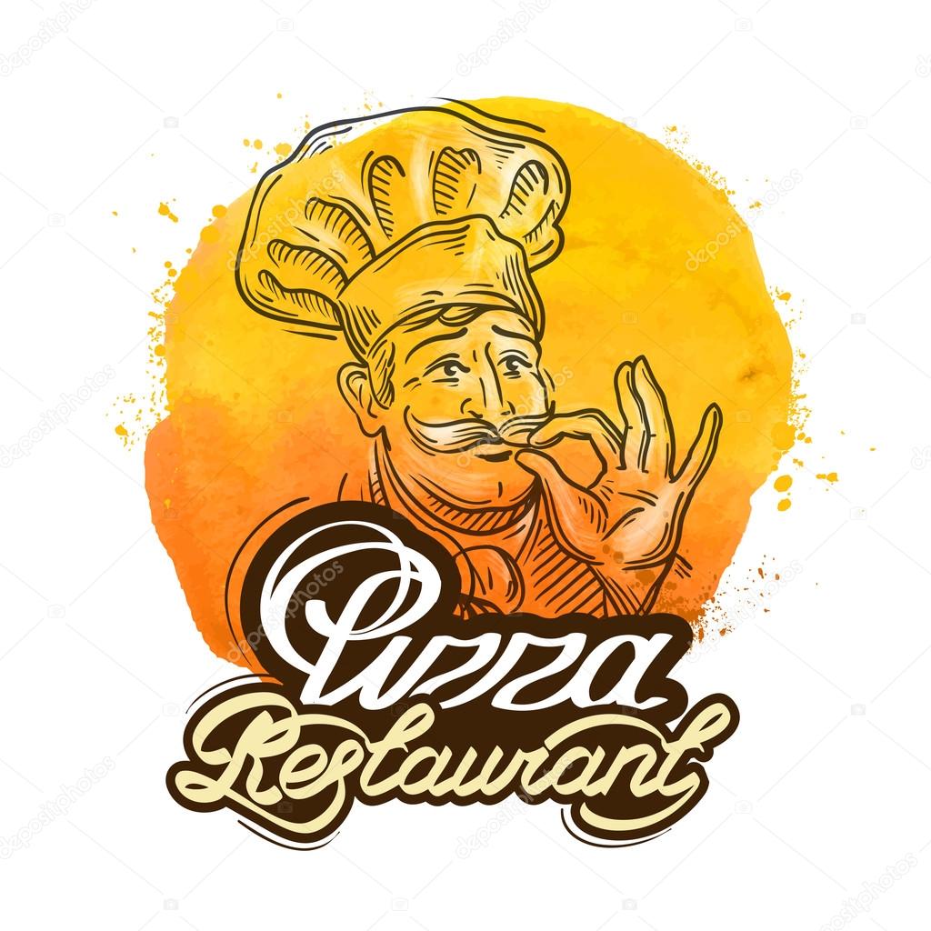 pizza restaurant vector logo design template. home baking or cafe, eatery, diner icon