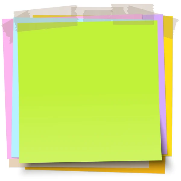 Kleverige papieren met plakband — Stockvector