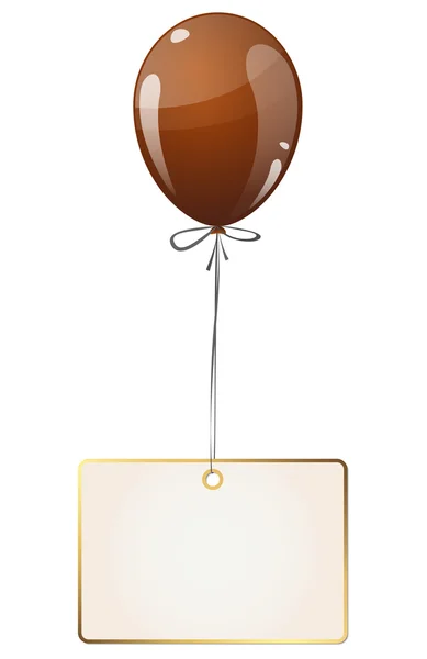 Balloon with hangtag — Stock Vector