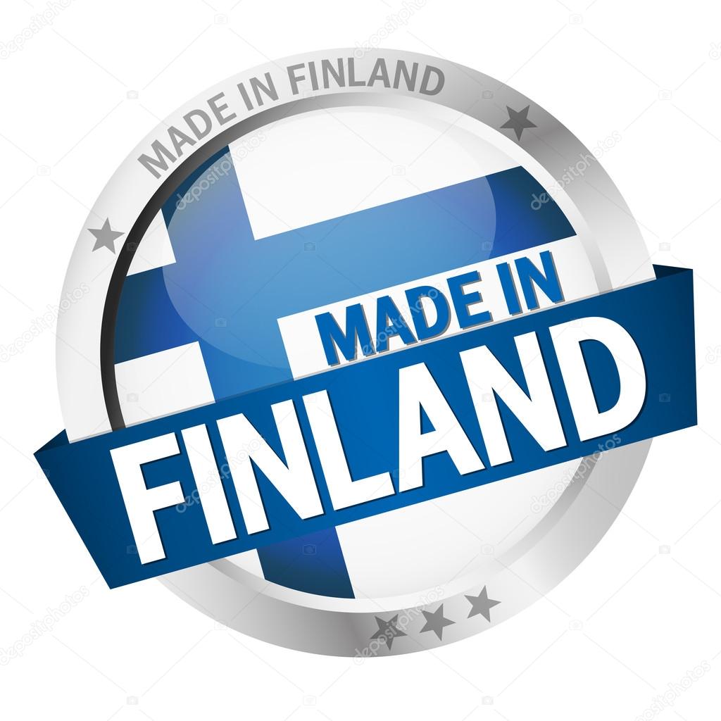 Button with Banner MADE IN FINLAND