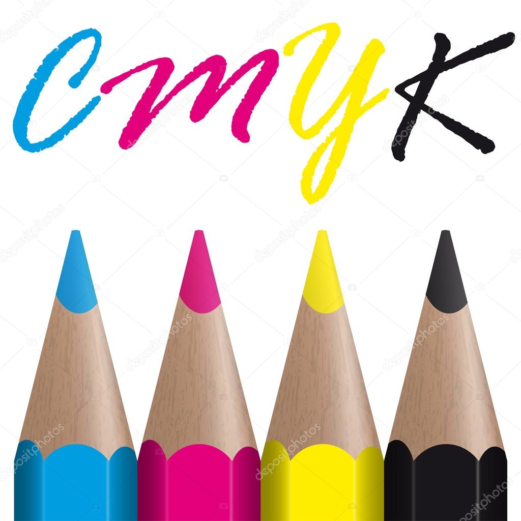 colored pencils CMYK