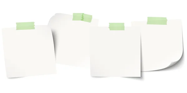 Papiers collants avec ruban adhésif — Image vectorielle