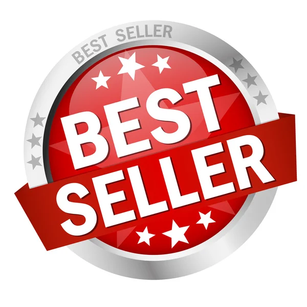 Pulsante con Banner Best Seller — Vettoriale Stock