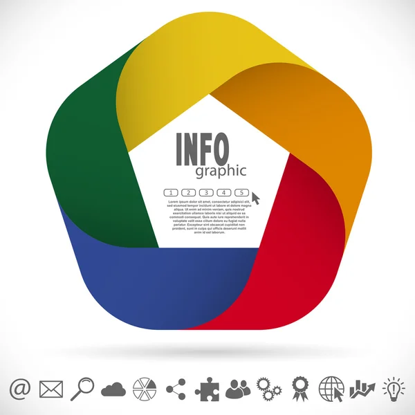 Info graphic colored — Stock Vector