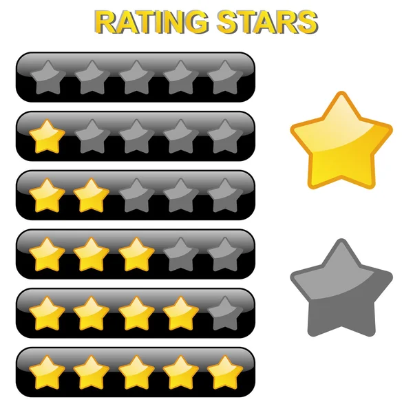 Rating Stars from 0 to 5 — Stock Vector