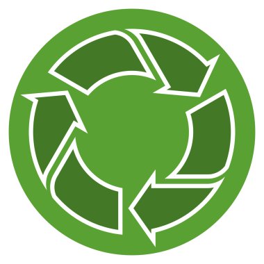 Geri dönüşüm işareti yeşil