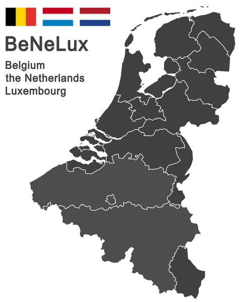 Belgien, Niederlande, Luxemburg — Stockvektor