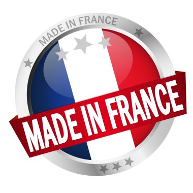 düğme ile Fransa'da yapılan bayrak