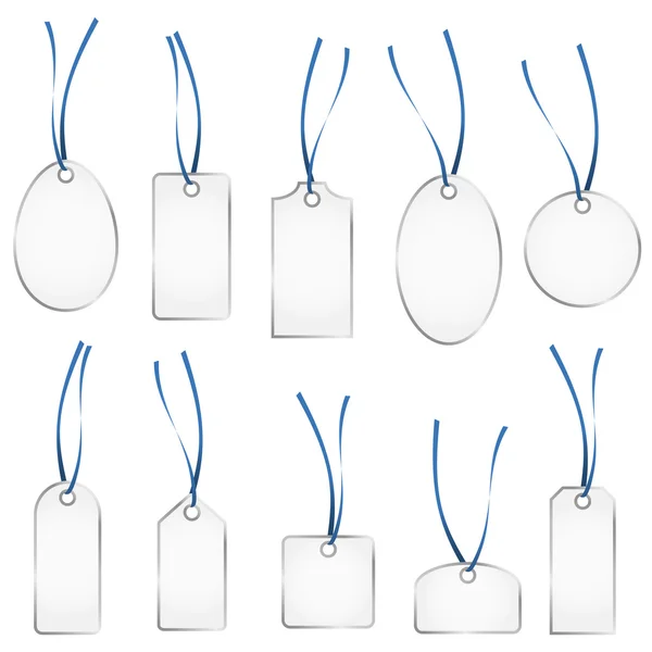 Hangtag collection silver and blue — Stock Vector