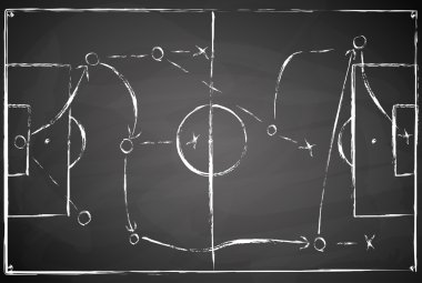 gri siyah tahta futbol sahası
