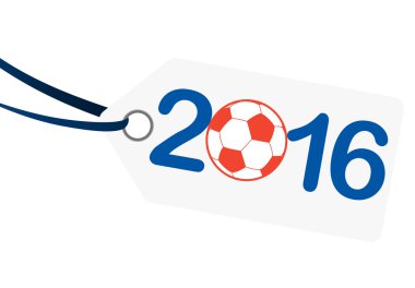 2016 yılında Fransa Ulusal renkleri ile yazı ile hangtag