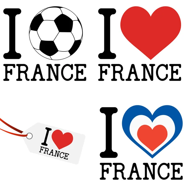 Fransa Avrupa Futbol Icons collection — Stok Vektör