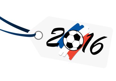 2016 yılında Fransa Ulusal renkleri ile yazı ile hangtag