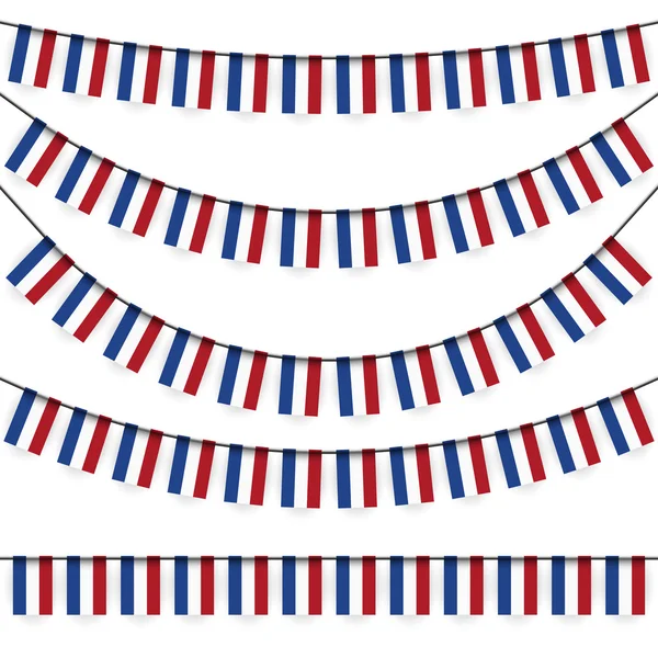 Garlands with dutch national colors — 图库矢量图片