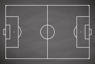gri siyah tahta futbol sahası