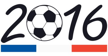 2016 yılında Fransa Ulusal renkleri ile yazı
