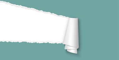 metin için boşluğu olan yırtılmış kağıt