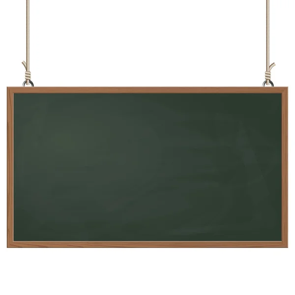 Black board hanging on ropes — Stock Vector