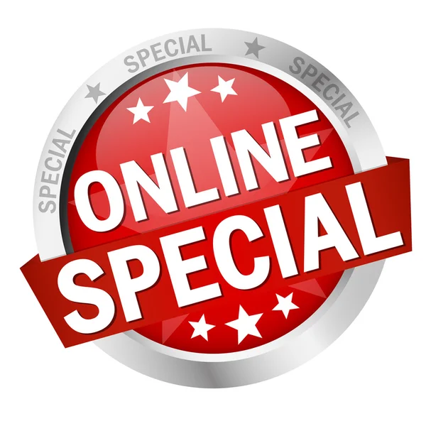 Pulsante speciale online — Vettoriale Stock