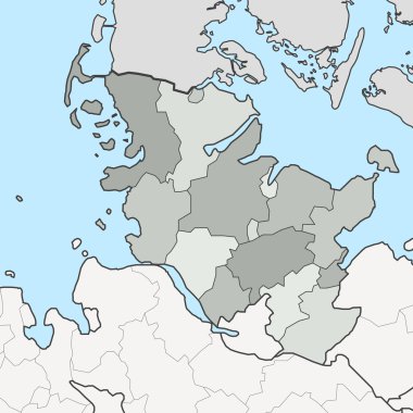 Federal devletlerin komşu'nın kuzeyinde Schleswig-Holstein Haritası