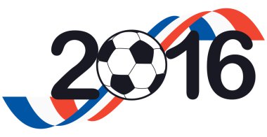 2016 yılında Fransa Ulusal renkleri ile yazı