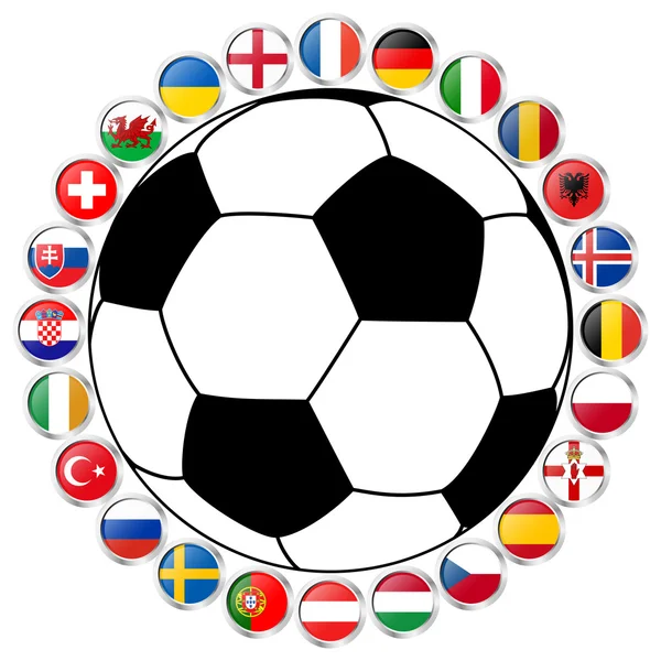 France soccer game national teams — Stock Vector