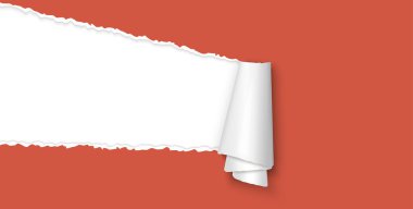 metin için boşluğu olan yırtılmış kağıt