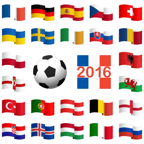 Francia equipos nacionales de fútbol juego — Vector de stock