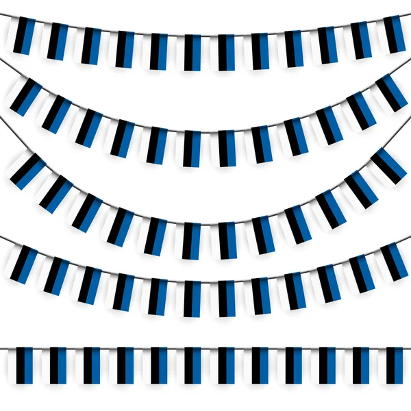 Guirlandas com cores nacionais estonianas — Vetor de Stock