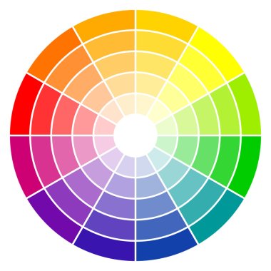 color wheel 12-colors clipart