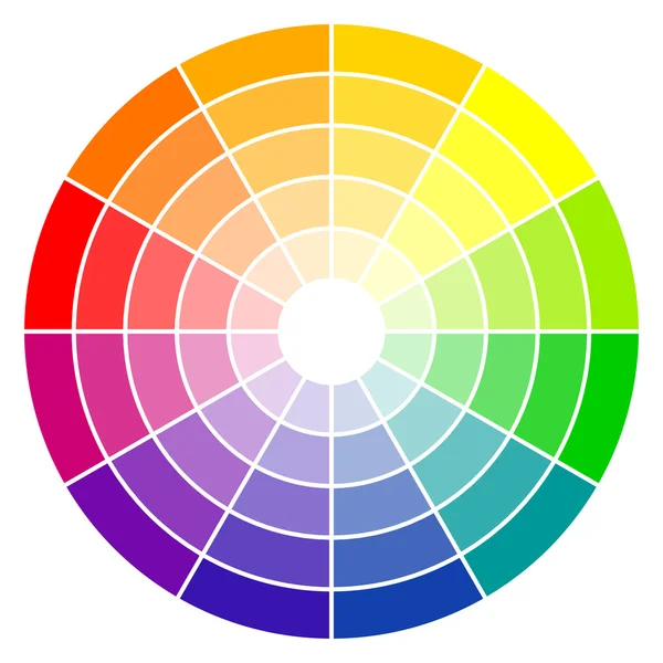 Rueda de color 12 colores — Vector de stock