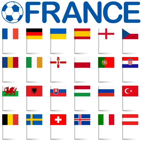 France soccer game national teams — Stock Vector