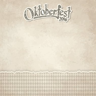 Oktoberfest 2016 için damalı deseni ile antika arka plan