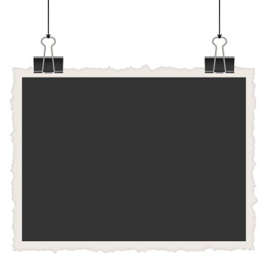 bağlayıcı klipleri ile eski fotoğraf